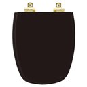Ver imagem 1 de Assento Sanitário com Fechamento Lento Monte Carlo Ébano (preto) para Vaso Deca com Ferragem