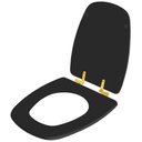 Ver imagem 2 de Assento Sanitário com Fechamento Lento Monte Carlo Ébano (preto) para Vaso Deca com Ferragem