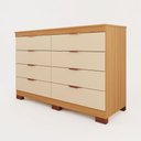 Ver imagem 2 de Cômoda Lyon 100% MDF Móveis Home | 8 Gavetas e Kit de Pés