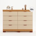 Ver imagem 4 de Cômoda Lyon 100% MDF Móveis Home | 8 Gavetas e Kit de Pés