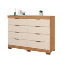 Ver imagem 3 de Cômoda Lyon 100% MDF 8 Gavetas Kit Pés