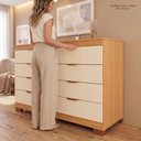 Ver imagem 7 de Cômoda Lyon 100% MDF Móveis Home | 8 Gavetas e Kit de Pés