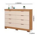 Ver imagem 2 de Cômoda Lyon 100% MDF 8 Gavetas Kit Pés