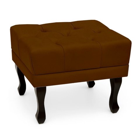 Puff Retro Confortável e Clássico Suede