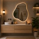Ver imagem 1 de Espelho Sorrento - Linha Couro - - Caramelo - com LED - 150x120