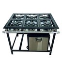 Ver imagem 3 de Fogão Baixa Pressão 6 Bocas Alcazon com Forno 60 Litros Tampa Inox Acz-005+aczf-001