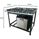 Ver imagem 4 de Fogão Baixa Pressão 6 Bocas Alcazon com Forno 60 Litros Tampa Inox Acz-005+aczf-001