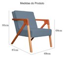 Ver imagem 6 de Conjunto 2 Poltronas Decorativa Monalisa Linho Azul Carolina Estofados