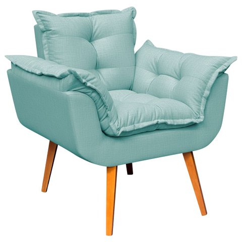 Poltrona Decorativa Confortável para Sala Quarto Recepção Escritório Manicure Alice Tecido Linho