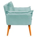 Ver imagem 3 de Poltrona Decorativa Confortável para Sala Quarto Recepção Escritório Manicure Alice Tecido Linho