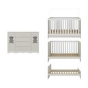 Ver mais imagens de Berço Americano 3 em 1 com Cômoda 2 Portas 4 Gavetas Doçura Multimóveis Mp4729 Branco/off White