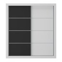 Ver imagem 2 de Guarda-roupas Casal 2 Portas de Correr 4 Gavetas Alasca Multimóveis Mp4265 Branco/preto Branco/