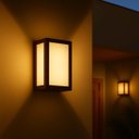 Ver imagem 2 de Arandela Luminária Vitra 3 Vidros Externa Marrom + Led A60 12w Br. Quente St2953