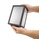 Ver imagem 7 de Arandela Luminária Vitra 3 Vidros Externa Marrom + Led A60 12w Br. Quente St2953