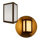Ver imagem 3 de Arandela Luminária Vitra 3 Vidros Externa Marrom + Led A60 12w Br. Quente St2953