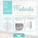 Ver imagem 5 de Quarto de Bebê Completo 3 Peças Berço Minicama 2 em 1, Cômoda e Guarda-Roupa Retrô 100% MDF Melinda Off White