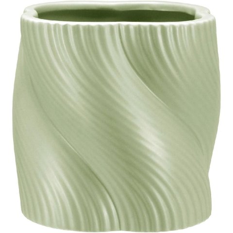 Cachepô Vaso Decorativo Planta Home&Co Cerâmica 12x11x11cm Verde