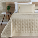 Ver imagem 1 de Colcha King Size Casa Blanca 200 Fios Bordado 100%algodao Super Luxuoso Madri:caqui