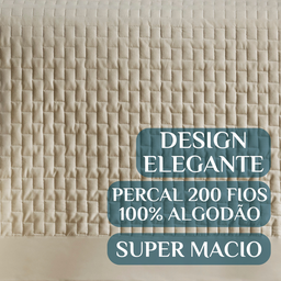 Colcha King Size Casa Blanca 200 Fios Bordado 100%algodao Super Luxuoso Madri:caqui - 3