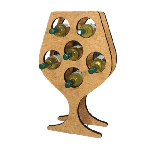 Garrafeiro Cálice 6 Garrafas Cortiça Borda Preta