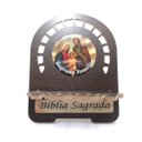 Ver imagem 2 de Suporte Porta Bíblia Madeira Sagrada Família