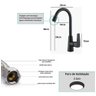 Torneira Gourmet para Cozinha de Bancada Preto Fosco Fc-112 - 7