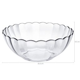 Conjunto 2 Tigelas Saladeiras Redondas 3 Litros Bowls De Vidro Bella Marinex - 3