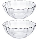 Ver imagem 1 de Conjunto 2 Tigelas Saladeiras Redondas 3 Litros Bowls De Vidro Bella Marinex
