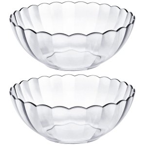 Conjunto 2 Tigelas Saladeiras Redondas 3 Litros Bowls De Vidro Bella Marinex