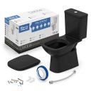 Ver imagem 1 de Kit Bacia com Caixa, Assento Termofixo e Kit Instalação Debba Classic Matte Black Roca
