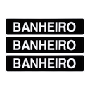 Ver imagem 1 de Combo 6 Placas De Sinalização Banheiro 30x7 Acesso - A-410 F9e