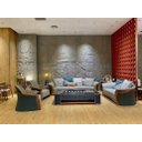Ver imagem 6 de Kit 4 Placas Painel Pedra Artificial Revestimento Decoração Fachada Sintetica Acabamento 1,20mx0,60m