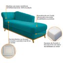 Ver imagem 4 de Diva Recamier Vanessa 160cm Lado Direito Suede Doce Sonho Móveis Azul Turquesa