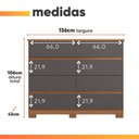 Ver imagem 4 de Cômoda 8 Gavetas Apolo