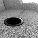 Ver imagem 4 de Poltrona Reclinável do Papaicom Porta Copos Porta Controle Toro Boucle Cinza Matrix