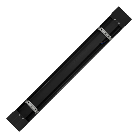 Kit 5 Luminária Linear Slim 60cm 6500k Borda Preta