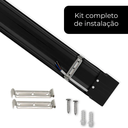 Ver imagem 2 de Kit 5 Luminária Linear Slim 60cm 6500k Borda Preta