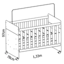 Ver imagem 5 de Berço Americano Mini Cama 3 em 1 Bebê Infantil Katatau Branco - Rede Móveis