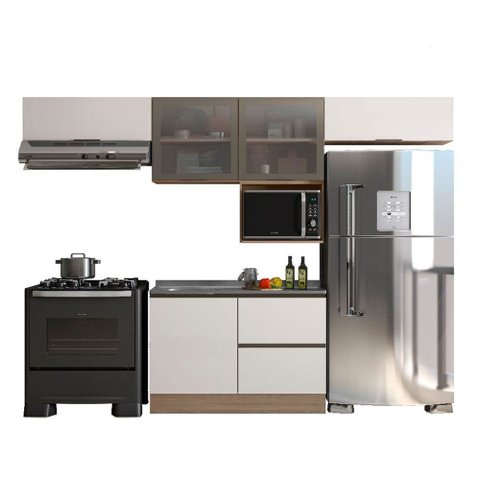 Cozinha Modulada Etna 5 Peças para Pia 5 Portas Poliman Móveis