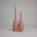 Ver imagem 1 de Dupla de Vasos Tulipa Decorativo de Cerâmica para Sala e Mesa Mocha Mousse