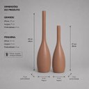 Ver imagem 3 de Dupla de Vasos Tulipa Decorativo de Cerâmica para Sala e Mesa Mocha Mousse