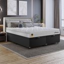 Ver imagem 5 de Cama Box Baú Queen Bipartido Suede Preto + Colchão Life D33 Pillow Top 61x158x188cm Branco