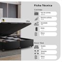 Ver imagem 2 de Cama Box Baú Queen Bipartido Suede Preto + Colchão Life D33 Pillow Top 61x158x188cm Branco