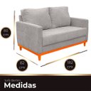 Ver mais imagens de Kit Sofá 02 Lugares e Poltrona Berlin Base Madeira Linho