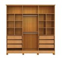 Ver imagem 2 de Guarda Roupa Roupeiro Casal 06 Portas 06 Gavetas 100% MDF Nature