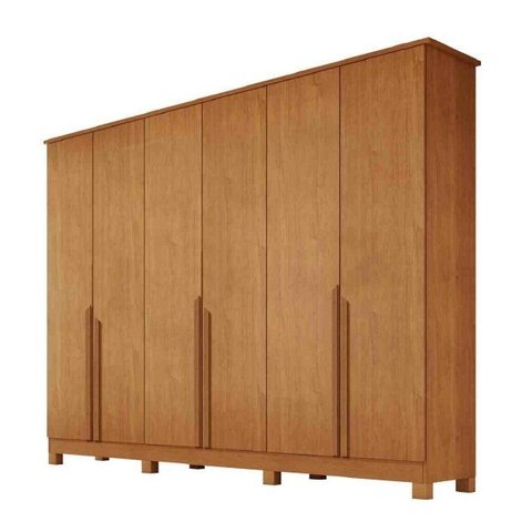 Guarda Roupa Roupeiro Casal 06 Portas 06 Gavetas 100% MDF Nature