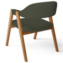 Ver imagem 7 de Cadeira de Jantar e Estar Living Estofada Nadja L02 Linho Verde Musgo - Lyam Decor