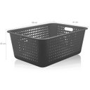 Ver imagem 2 de 2 Caixas Organizadoras Grandes Organize Cestos Plásticos 40l Chumbo
