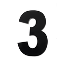 Ver imagem 1 de Algarismo Grande 3 Numeral 185mm Preto em Aluminio