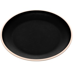 Prato para Pão Sobremesa Melamina 15cm Class Wolff Preto Servir Bolo Biscoitos Avulso